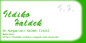 ildiko haldek business card